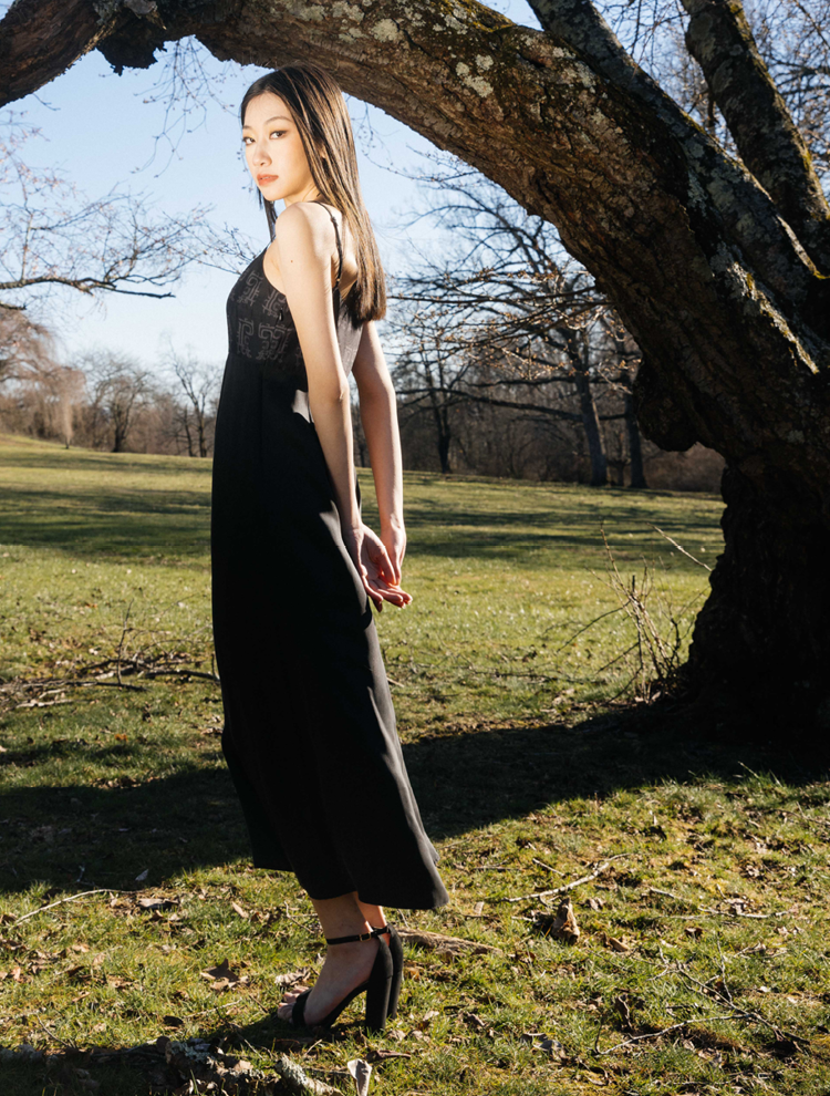 Dual Dragon Silk Slip Dress