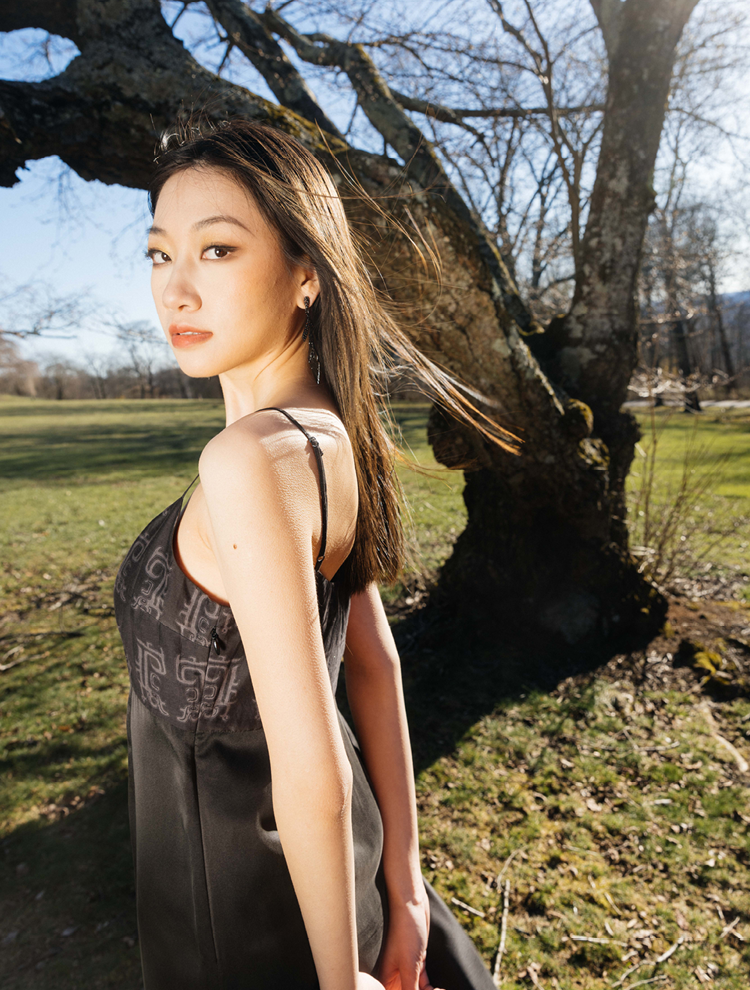 Dual Dragon Silk Slip Dress